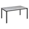 Kettler Float Gartentisch 160x95cm Aluminium/HPL Anthrazit/Grau Mit Fräsung