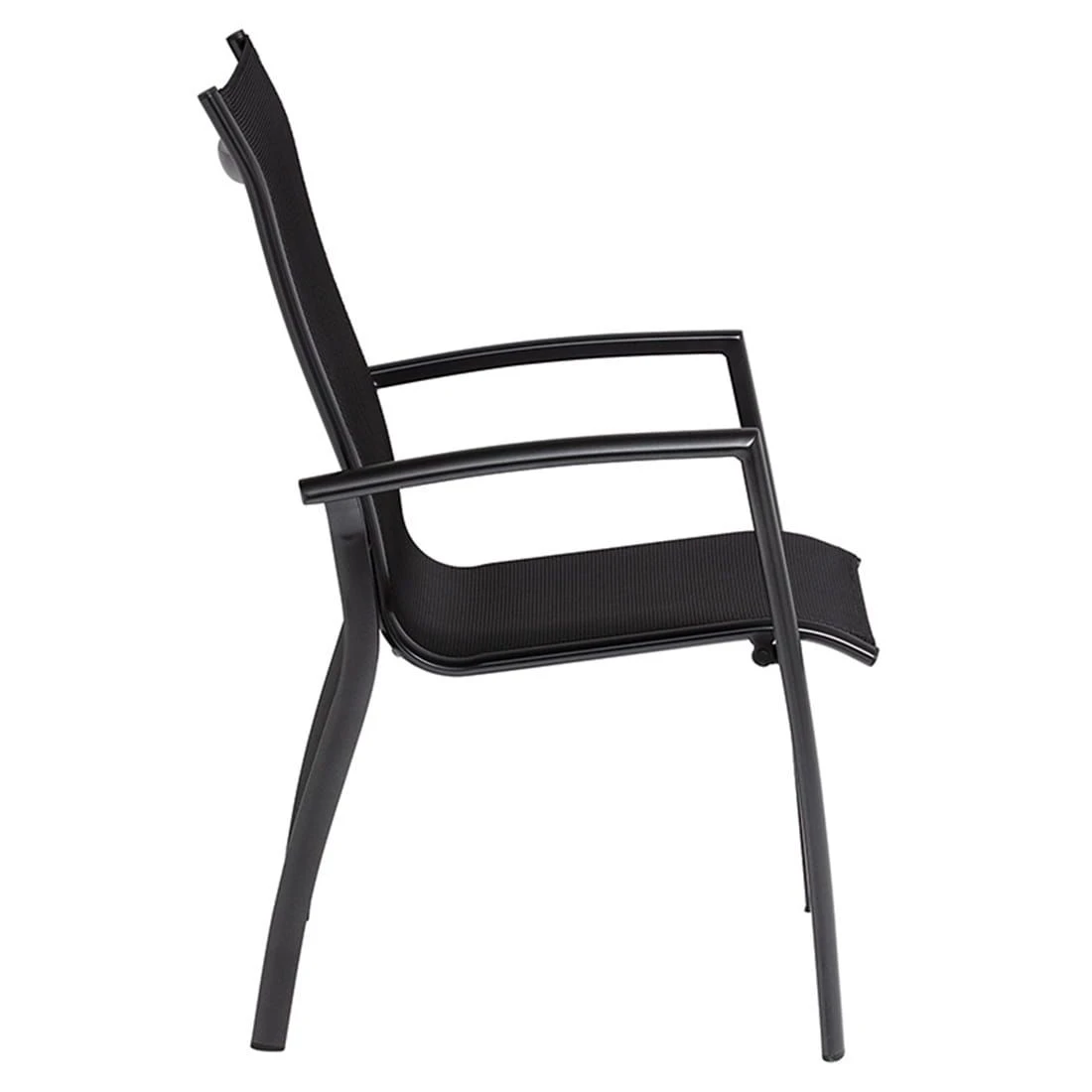 Kettler Legato Curve Stapelsessel Aluminium/Textilene Anthrazit 4 Kettler Legato Curve Stapelsessel Aluminium/Textilene Anthrazit – Bild 4