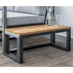 Kettler Ocean Skid Beistelltisch Aluminium/Teak Anthrazit/Teak -Kettler kettler ocean beistelltisch aluminium teak anthrazit teak 1183416 2