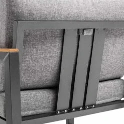 Kettler Ocean Skid Dininglounge 8-tlg. Aluminium/Olefin Anthrazit/Hellgrau Meliert -Kettler kettler ocean skid dininglounge 8 tlg aluminium olefin 1351353 12