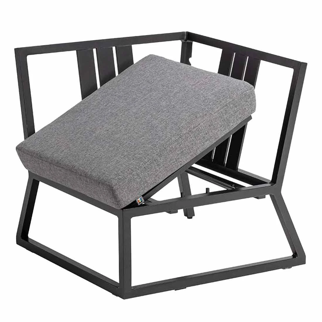 Kettler Ocean Skid Dininglounge 9-tlg. Aluminium/Olefin Anthrazit/Hellgrau Meliert 8 Kettler Ocean Skid Dininglounge 9-tlg. Aluminium/Olefin Anthrazit/Hellgrau Meliert – Bild 8