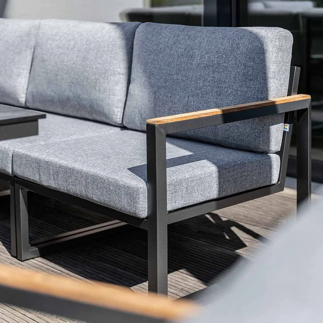 Kettler Ocean Skid Dininglounge 9-tlg. Aluminium/Olefin Anthrazit/Hellgrau Meliert 10 Kettler Ocean Skid Dininglounge 9-tlg. Aluminium/Olefin Anthrazit/Hellgrau Meliert – Bild 10