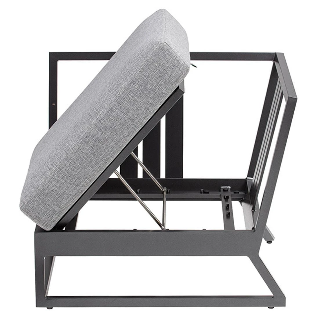 Kettler Ocean Skid Platform Ecklounge 7-tlg. Mit Loungetisch 70x70cm Alu/Olefin Anthrazit/Grau 8 Kettler Ocean Skid Platform Ecklounge 7-tlg. Mit Loungetisch 70x70cm Alu/Olefin Anthrazit/Grau – Bild 8