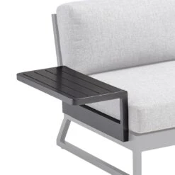 Kettler Ocean Skid Platform Ecklounge 5-tlg. Aluminium/Olefin Hellgrau -Kettler kettler ocean skid loungeset 5 tlg mit tisch 61x27x24cm 1393516 5