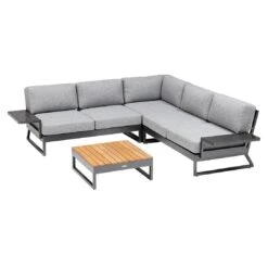 Kettler Ocean Skid Platform Ecklounge 6-tlg. Aluminium/Olefin Anthrazit -Kettler kettler ocean skid loungeset 6 tlg mit loungetisch 1393527 1
