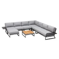 Kettler Ocean Skid Platform Ecklounge 9-tlg. Aluminium/Olefin Anthrazit -Kettler kettler ocean skid loungeset 9 tlg mit loungetisch 1393472 2