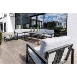 Kettler Ocean Skid Modular Loungesessel Alu/Olefin Anthrazit/Hellgrau Meliert -Kettler kettler ocean skid modular klappsessel anthrazit hellgrau meliert 1271295 3