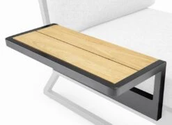 Kettler Ocean Skid Platform Ablagetisch Aluminium/Teak Anthrazit/Teak