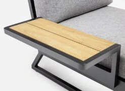 Kettler Ocean Skid Platform Ablagetisch Aluminium/Teak Anthrazit/Teak -Kettler kettler ocean skid platform ablagetisch aluminium teak 1438297 3