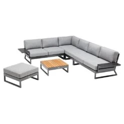 Kettler Ocean Skid Platform Loungehocker Aluminium/Olefin Anthrazit/Hellgrau Meliert -Kettler kettler ocean skid platform loungehocker aluminium olefin 1368942 4