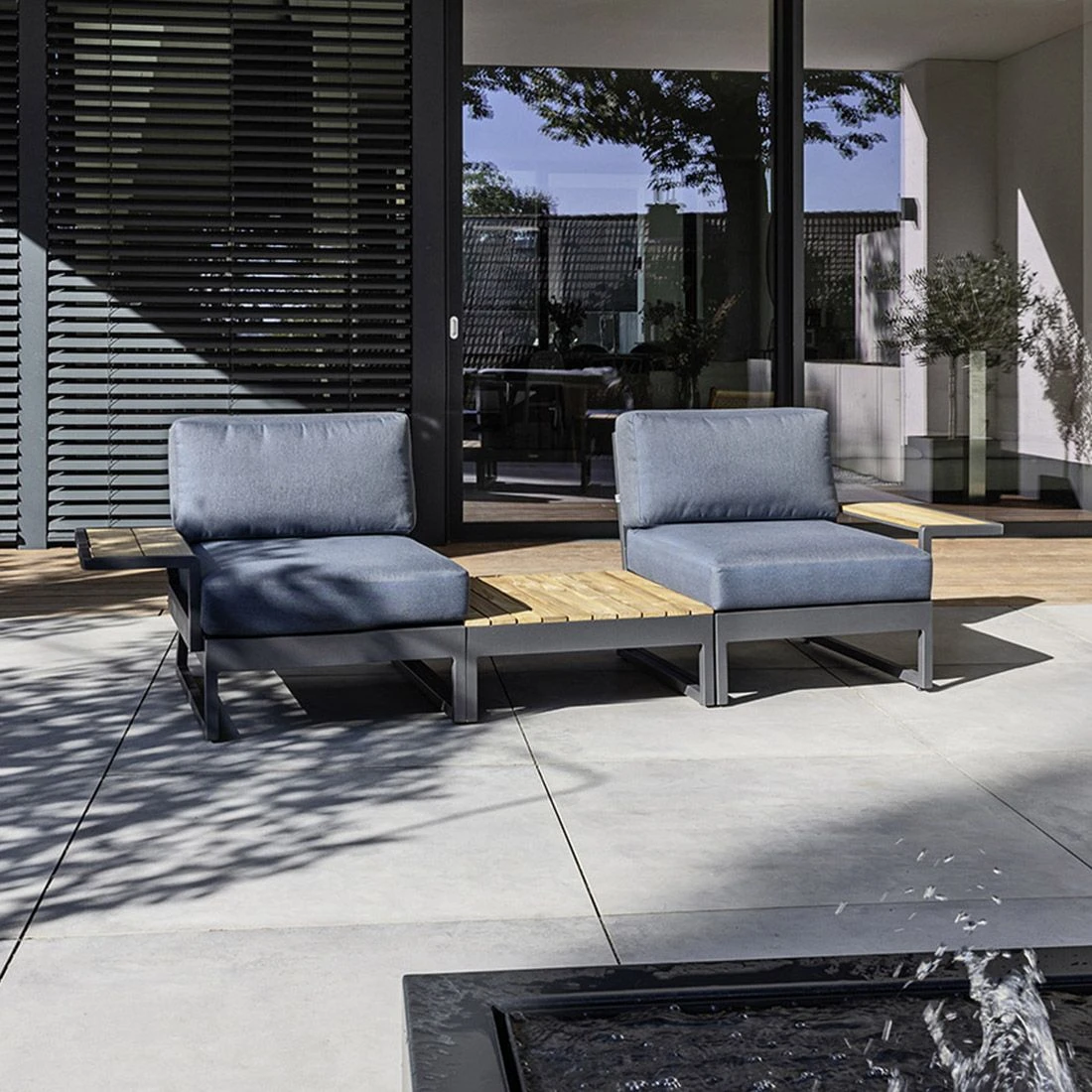 Kettler Ocean Skid Platform Loungeset Aluminium/Agora Anthrazit Matt/Brisa 1 Kettler Ocean Skid Platform Loungeset Aluminium/Agora Anthrazit Matt/Brisa