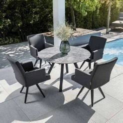 Kettler Pure Casual Gartenmöbel-Set 5-tlg. Tisch 120/170x120cm Anthrazit/Sooty -Kettler kettler pure casual gartenmoebel set 5 tlg tisch 120 170x120cm 1476335 2