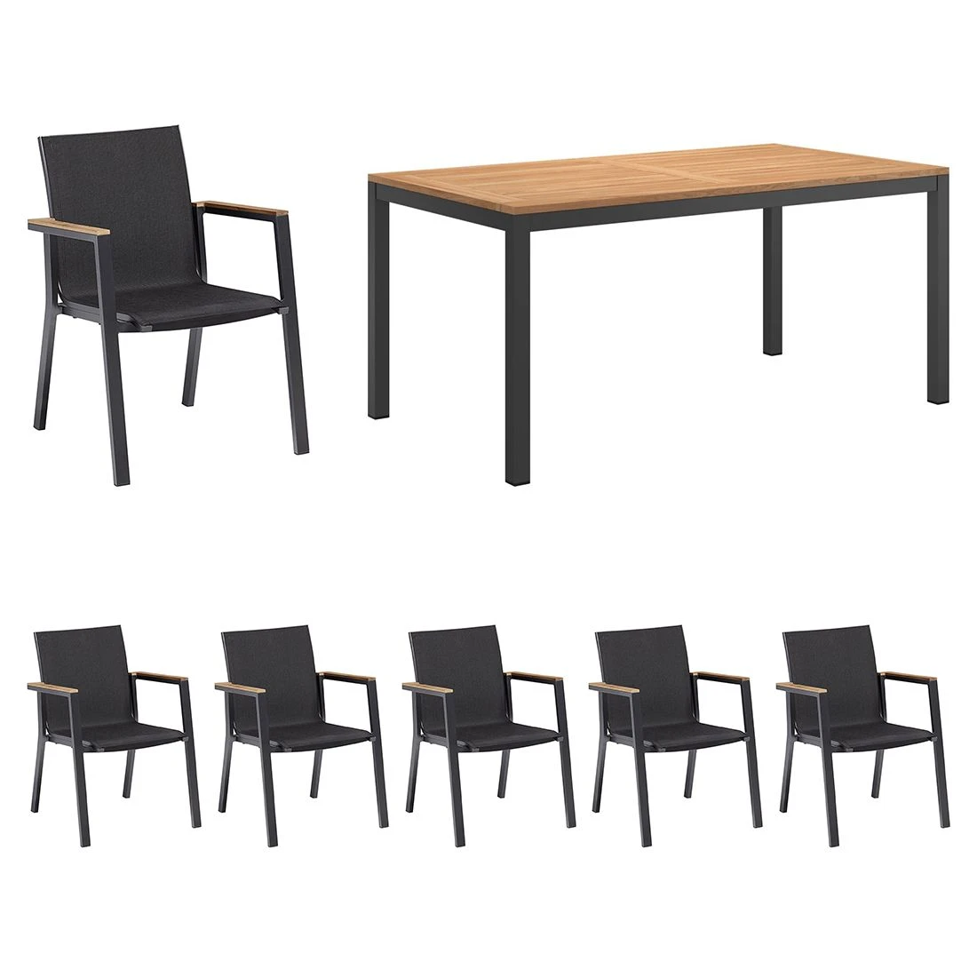 Kettler Rasmus Gartenmöbelset 5-tlg. Mit Tisch 160x90 Cm Anthrazit/Charcoal 1 Kettler Rasmus Gartenmöbelset 5-tlg. Mit Tisch 160x90 Cm Anthrazit/Charcoal