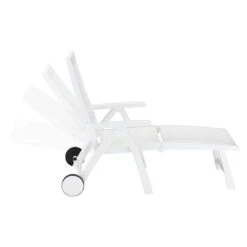 Kettler Roma Gartenliege Kunststoff Weiß -Kettler kettler roma gartenliege rollbar kunststoff weiss 01638 000 5