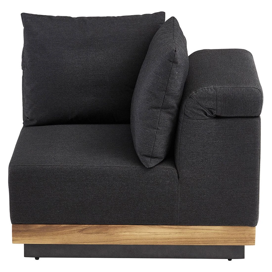 Kettler Royal Platform Eck-/Endmodul Aluminium/Teak/Sunbrella Anthrazit/Sooty 3 Kettler Royal Platform Eck-/Endmodul Aluminium/Teak/Sunbrella Anthrazit/Sooty – Bild 3