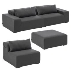 Kettler Royal Loungeset 4-tlg. Sunbrella Anthrazit -Kettler kettler royal sofagruppe 4tlg sunbrella 2