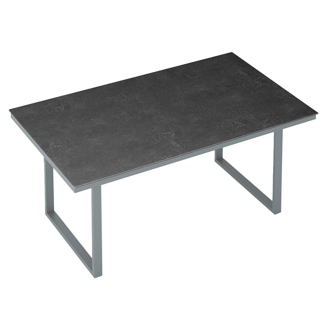 Kettler Skate Gartentisch 160x95cm Aluminium/Keramik-Glas Silber/Fossil-Natur 2 Kettler Skate Gartentisch 160x95cm Aluminium/Keramik-Glas Silber/Fossil-Natur – Bild 2