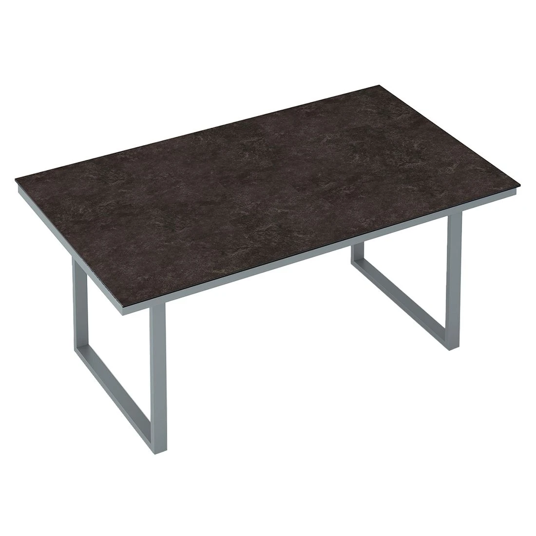 Kettler Skate Gartentisch 160x95cm Aluminium/Keramik-Glas Silber/Anthrazit 2 Kettler Skate Gartentisch 160x95cm Aluminium/Keramik-Glas Silber/Anthrazit – Bild 2