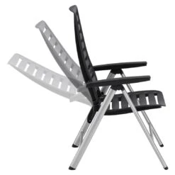 Kettler Wave Klappsessel Aluminium/Kunststoff Silber/Anthrazit -Kettler kettler wave multipositionssessel silber anthrazit 0302001 0000 5